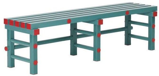 Kunststof zitbank 1600x400x450 mm