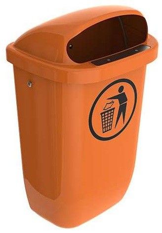 Afvalbak 50 L oranje
