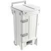 Afvalcontainer met pedaal en deur - op wielen - 90 L