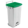 Afvalcontainer met pedaal - op wielen - 90 L
