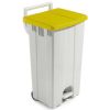 Afvalcontainer met pedaal - op wielen - 90 L