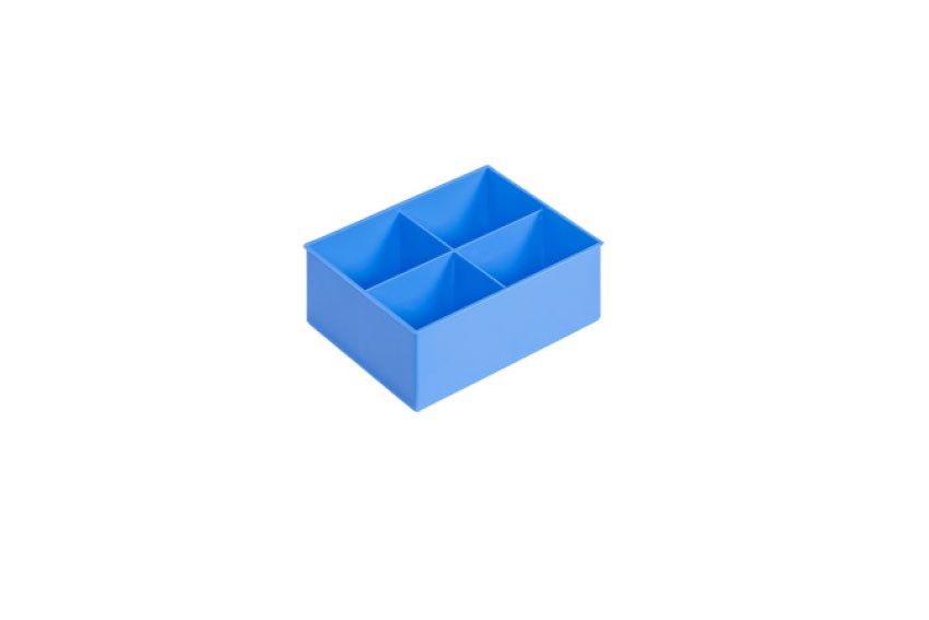 Qubb Modulair afgerond inzetbakje 4 vaks - 170x137x65mm