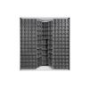 Mobil Plastic wandkast met 341 kantelbakjes - 1870x800x1950mm - Zwart