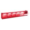 Mobil Plastic 6 kantelbakken - serie 7000 - 600x96x112mm - Rood