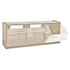 Mobil Plastic 3 kantelbakken - serie 7000 - 600x210x242mm - Beige