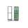 Mobil Plastic wandframe/sokkel voor kantelbakmodules - 610x250x1750mm