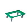 Qubb Transportonderstel - 4 rubber zwenkwielen - ABS kader - Groen