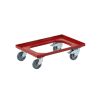 Qubb Transportonderstel - 2 zwenk / bokwielen - ABS kader - Rood