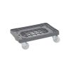 Qubb Transportonderstel - 4 PP zwenkwielen - PP gewafeld frame -Grijs