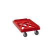 Qubb Transportonderstel - 4 rubber zwenkwielen - connecteerbaar - Rood