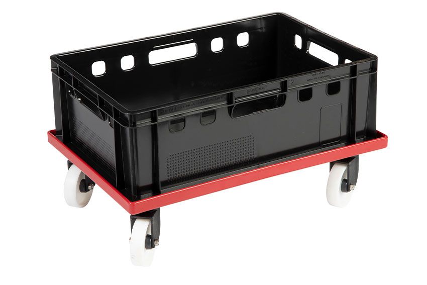 Qubb Transportonderstel Food - 4 PA zwenkwielen - ABS kader - Rood