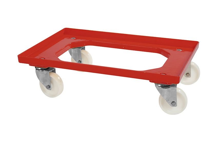 Qubb Transportonderstel - 4 PA zwenkwielen - ABS kader - Rood