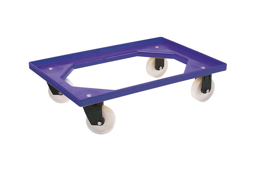 Qubb Transportonderstel - 2 zwenk+bokwielen - ABS kader - Blauw