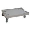 Qubb Transportonderstel 800x600mm - 4 rubber zwenkwielen - PP kader