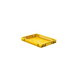 Rainbow EN Stapelbak 4,5L - 400x300x50mm - geperforeerd - Geel