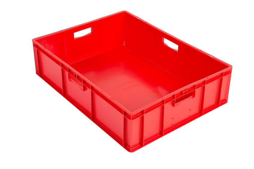 Rainbow EN Stapelbak 82L - 800x600x210mm - gesloten - Rood
