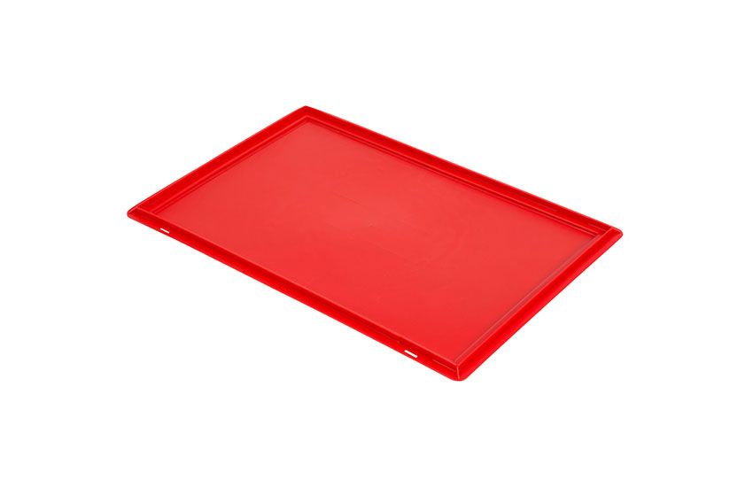 Qubb EN Opliggend deksel Color - 600x400x16mm - Rood