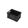 REUSE EN Stapelbak Recycled 20L - 400x300x220mm - gesloten - Zwart