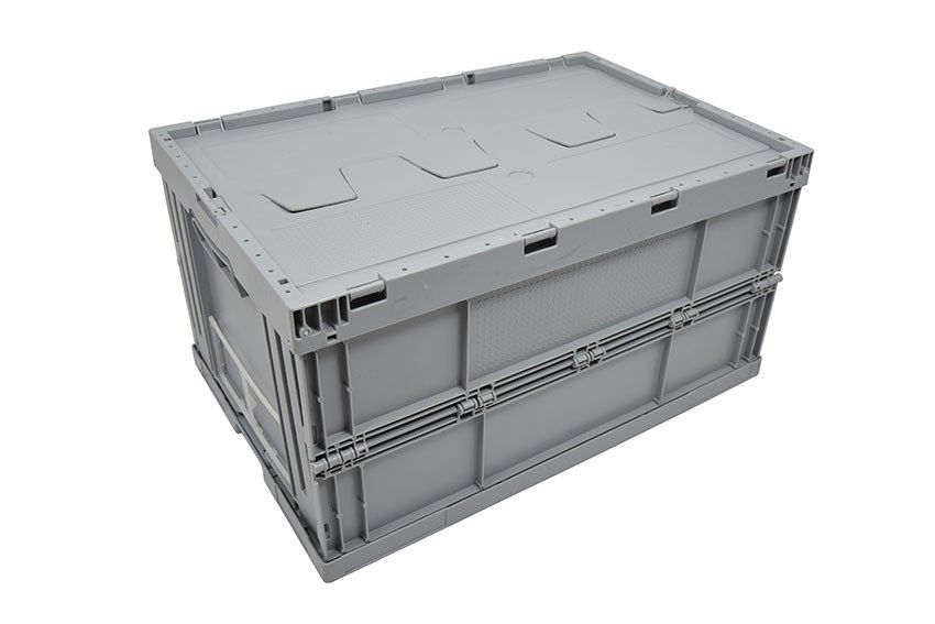 Qubb EN Vouwkrat 59L - 600x400x320mm - met deksel - gesloten