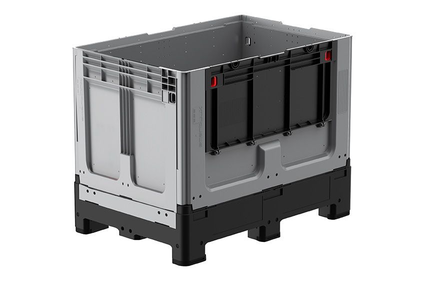 Qubb Logifold box 660L - 1200x800x953mm - 4 poten - 1 klapdeur
