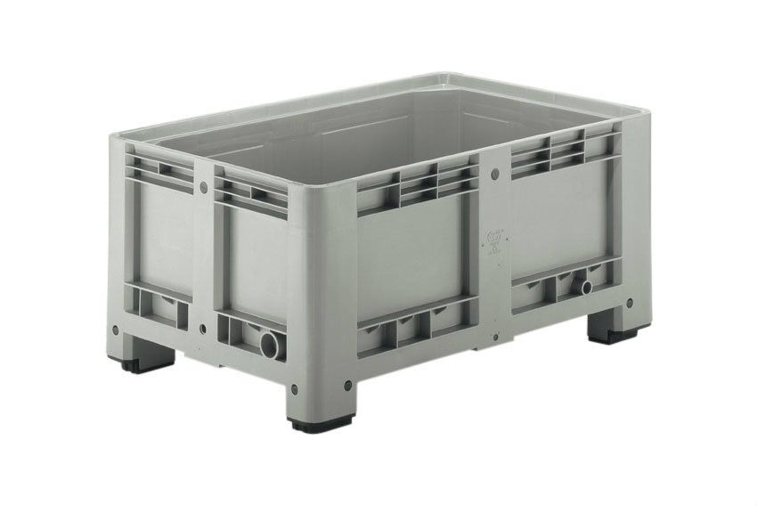 Qubb Palletbox 330L - 1200x800x580mm - gesloten - 4 poten