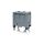 Qubb Palletbox 250L - 800x600x960mm - 4 wielen waarvan 2 met rem