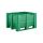 Qubb Palletbox Monobloc 470L - 1200x800x740mm - 3 sleeplatten - Groen