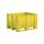 Qubb Palletbox Monobloc 470L - 1200x800x740mm - 3 sleeplatten - Geel