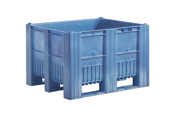 Qubb Palletbox Monobloc 470L - 1200x800x740mm - Licht blauw