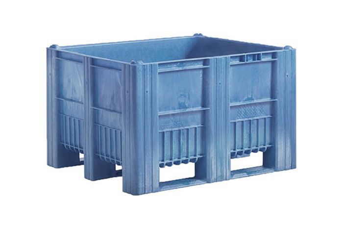 Qubb Palletbox Monobloc 610l - 1200x1000x740mm - Licht blauw