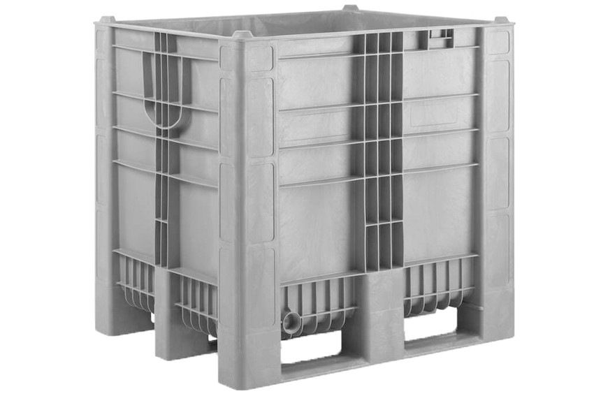 Qubb Palletbox Monobloc 1000L - 1200x1000x1140mm - 3 sleeplatten