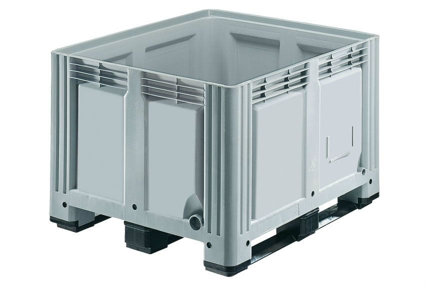 Qubb Palletbox Convex 760L - 1200x1000x870mm -gesloten - 3 sleeplatten
