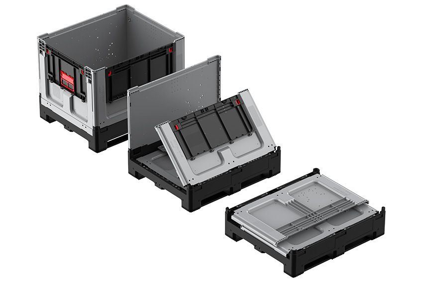 Qubb Logifold box 855L - 1200x1000x975mm - gesloten - 2 latten