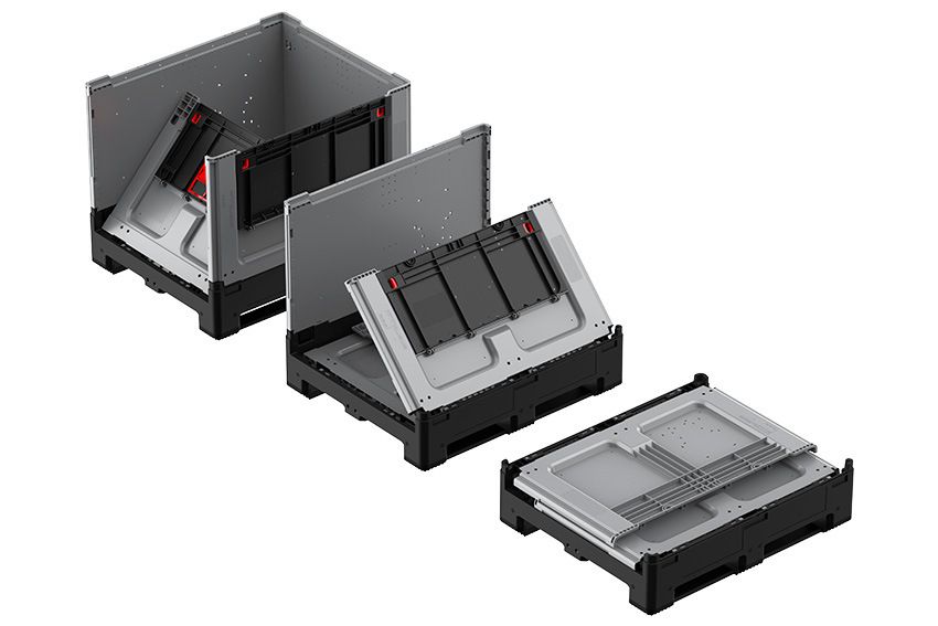 Qubb Logifold box 855L - 1200x1000x975mm - gesloten - 2 latten