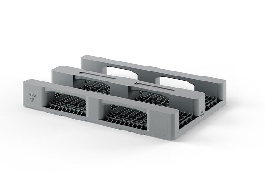 Qubb Hygiene pallet - 1200x800x160mm - 3 gesloten sleeplatten