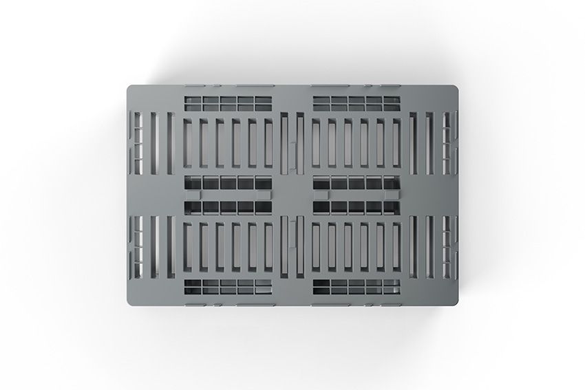 Qubb Hygiene pallet - 1200x800x160mm - 3 gesloten sleeplatten