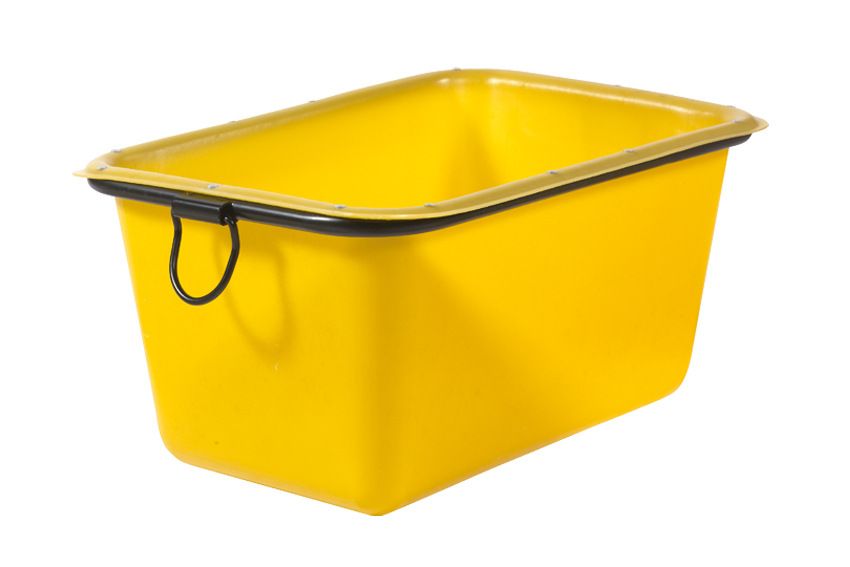 Qubb Profi morteltrog met hijsbeugels 200L - 1050x750x500mm - Geel