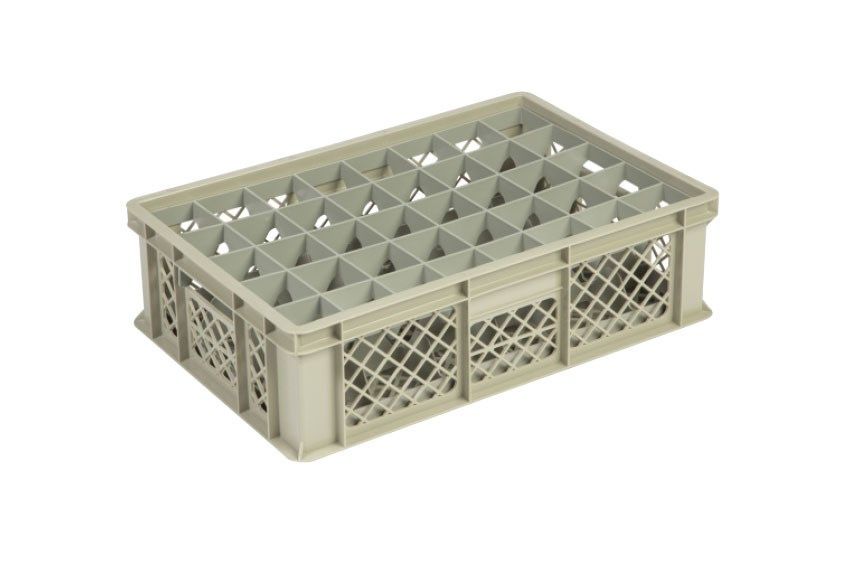 Qubb Glazenbak 40 vakken 600x400x170mm - &oslash;65mm - geperforeerd