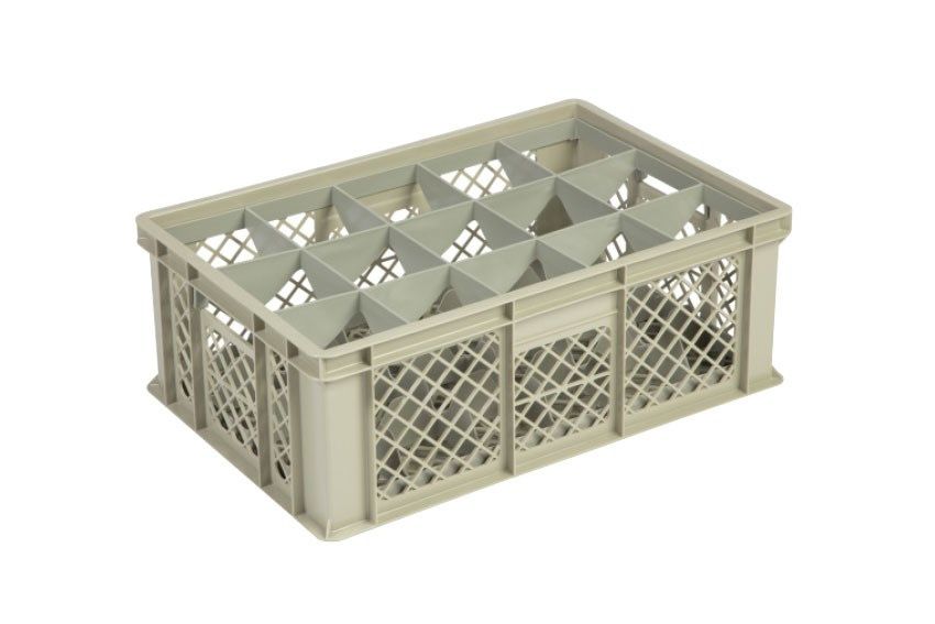 Qubb Glazenbak 15 vakken 600x400x220mm - &oslash;106mm - geperforeerd