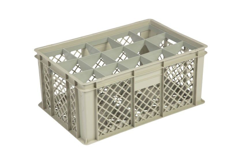 Qubb Glazenbak 15 vakken 600x400x270mm - &oslash;106mm - geperforeerd