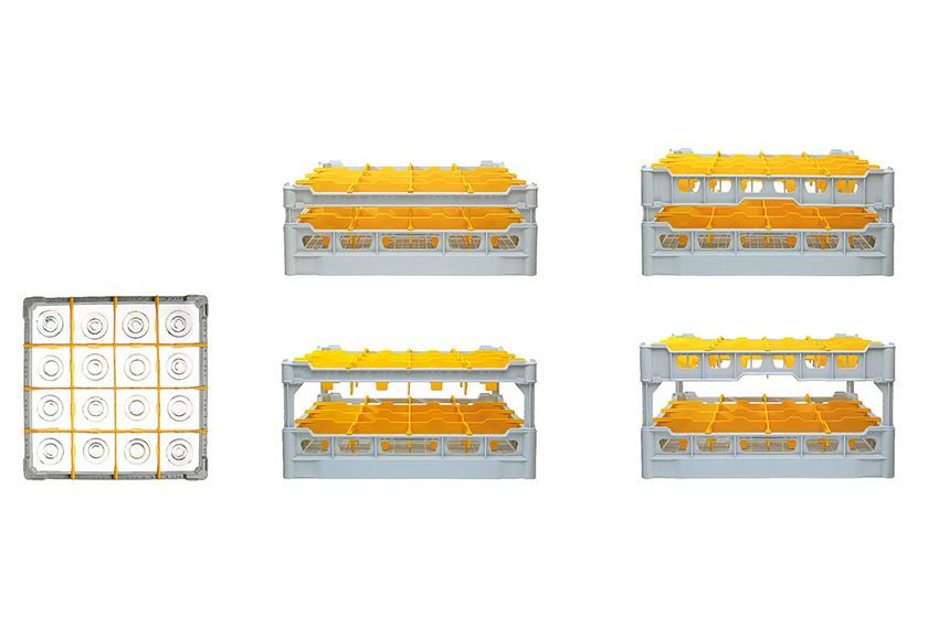 Fries kunststofftechnik Glazenkorf 16 vakken - 500x500x248mm - &oslash;113mm