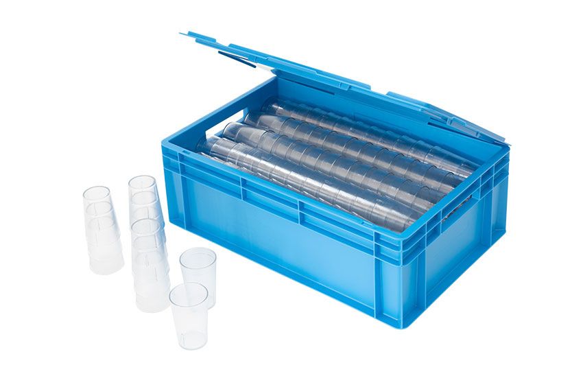 Qubb Koffer voor hardcups - 600x400x220mm - Blauw