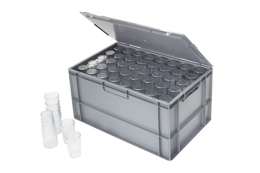 Qubb Koffer voor hardcups - 600x400x320mm - Grijs