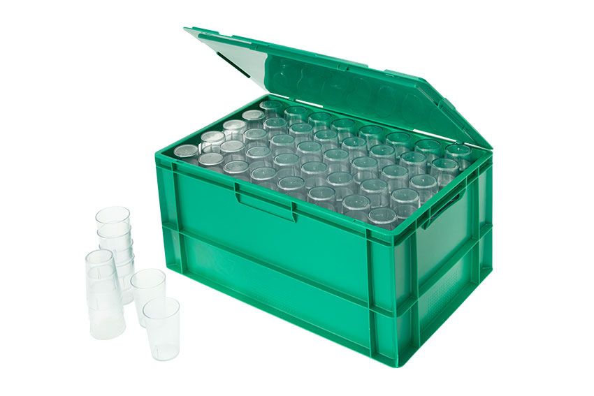 Qubb Koffer voor hardcups - 600x400x320mm - Groen