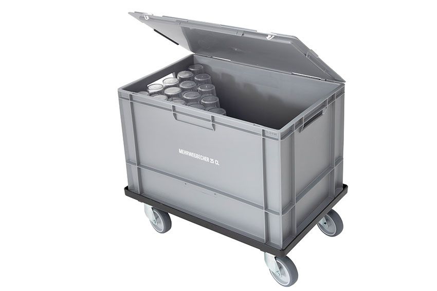 Qubb Koffer voor hardcups - 600x400x400mm - Grijs