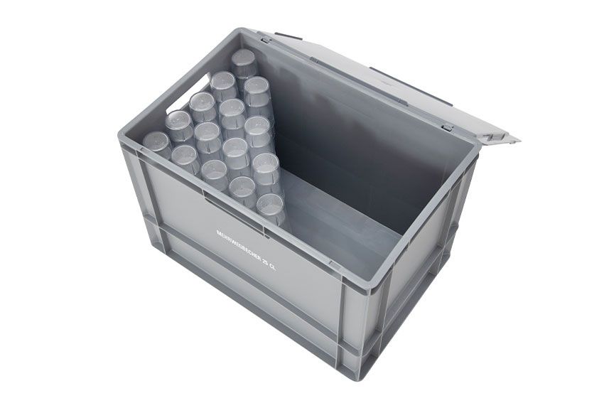 Qubb Koffer voor hardcups - 600x400x400mm - Grijs