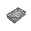 Qubb EN stapelbroodkrat 28L - 600x400x150mm - geperforeerd - Grijs