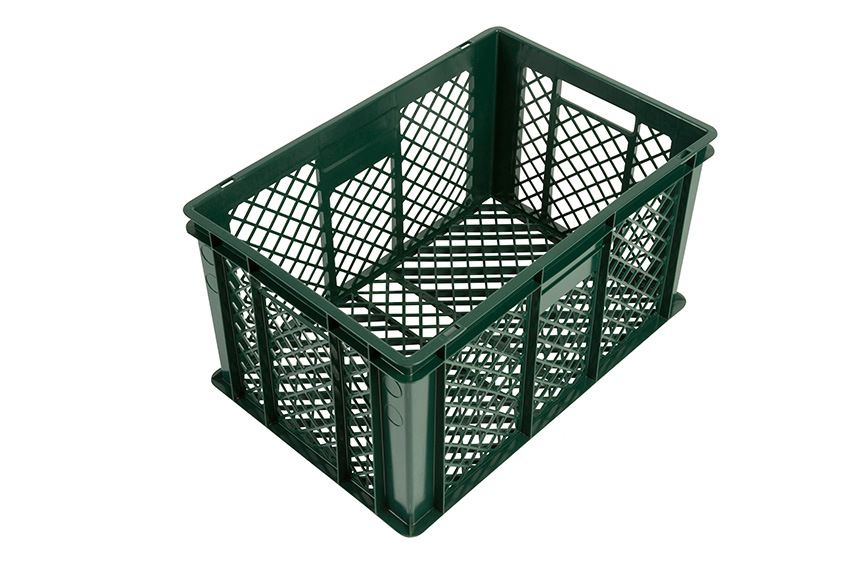 Qubb EN stapebroodkrat 64L - 600x400x320mm - geperforeerd - Groen