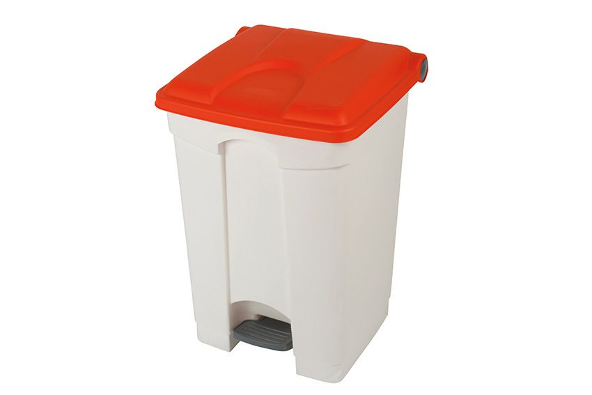 Probbax Rechthoekige pedaalafvalbak 45L - 600x390x410mm - Rood