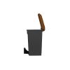 Probbax pedaalafvalbak 45L - recycled body - 410x398x600mm - Bruin